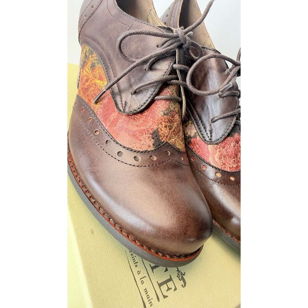 L'Artiste by Spring Step Women Brown Leather Marivel Heeled Oxfords US Sz 9 (40) - Picture 9 of 16